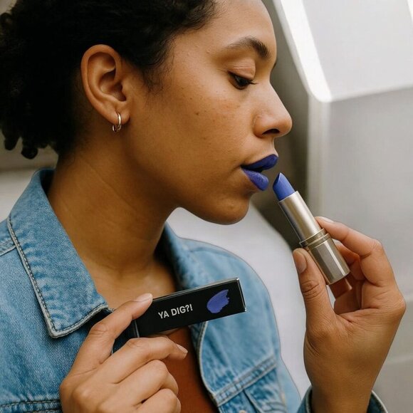 Fenty Beauty “Mattemoiselle” Lipstick – Ya Dig?! Blue, Plush Matte Finish, 1.7g - Picture 2 of 9